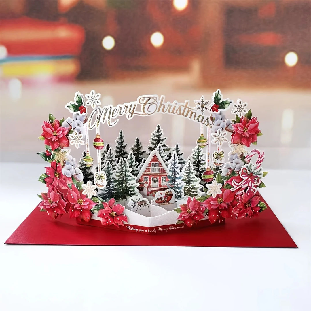 FlutterJolly: Santa’s Winter Wonderland Pop-Up Card