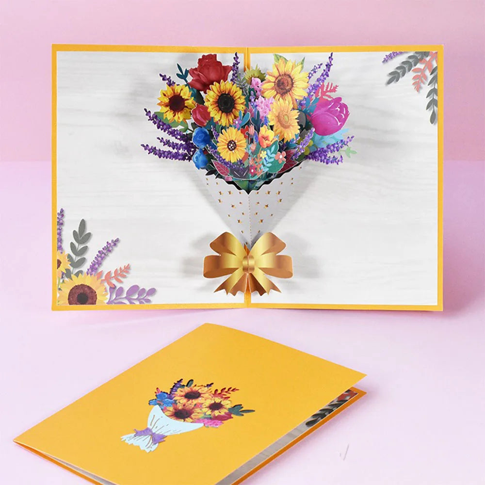 FlutterJoy: Thank You Pop-Ups — Sunflower Bouquet Thank You