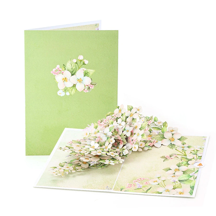 FlutterJoy: Blooming Treasures Pop-Up Cards — Spring Apple Blossom