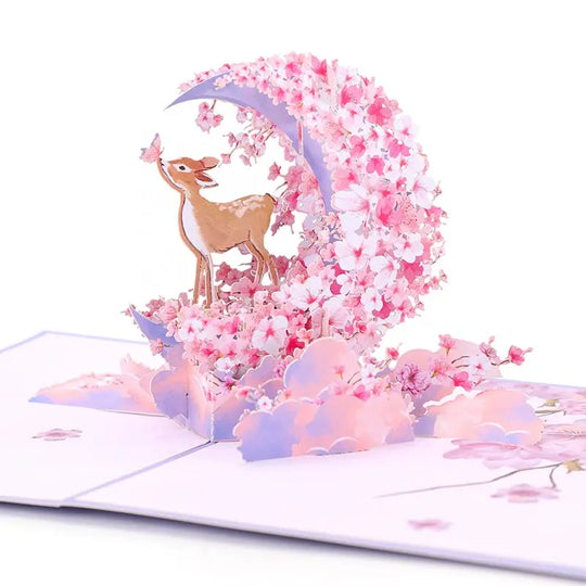 FlutterJoy: Fawn in Bloom Pop-Up Cards
