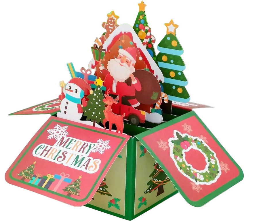 Cartes pop-up de Noël FlutterJolly — Surprise du pôle Nord