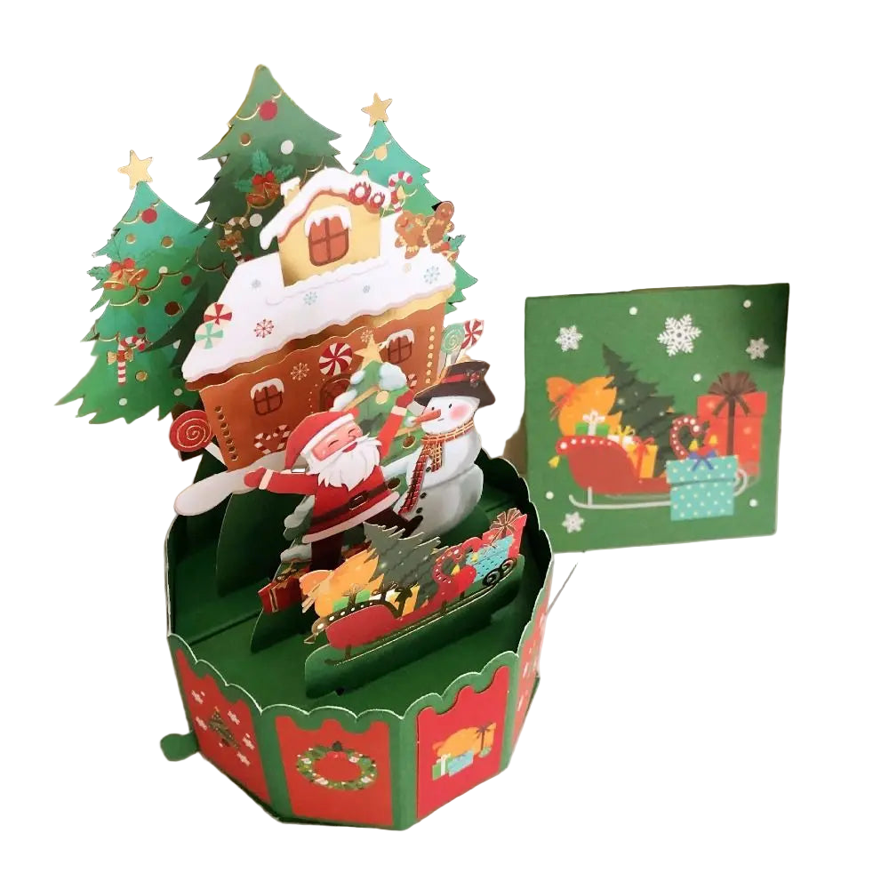 FlutterJolly Christmas Pop-Up Cards — Santa’s Sleigh Ride