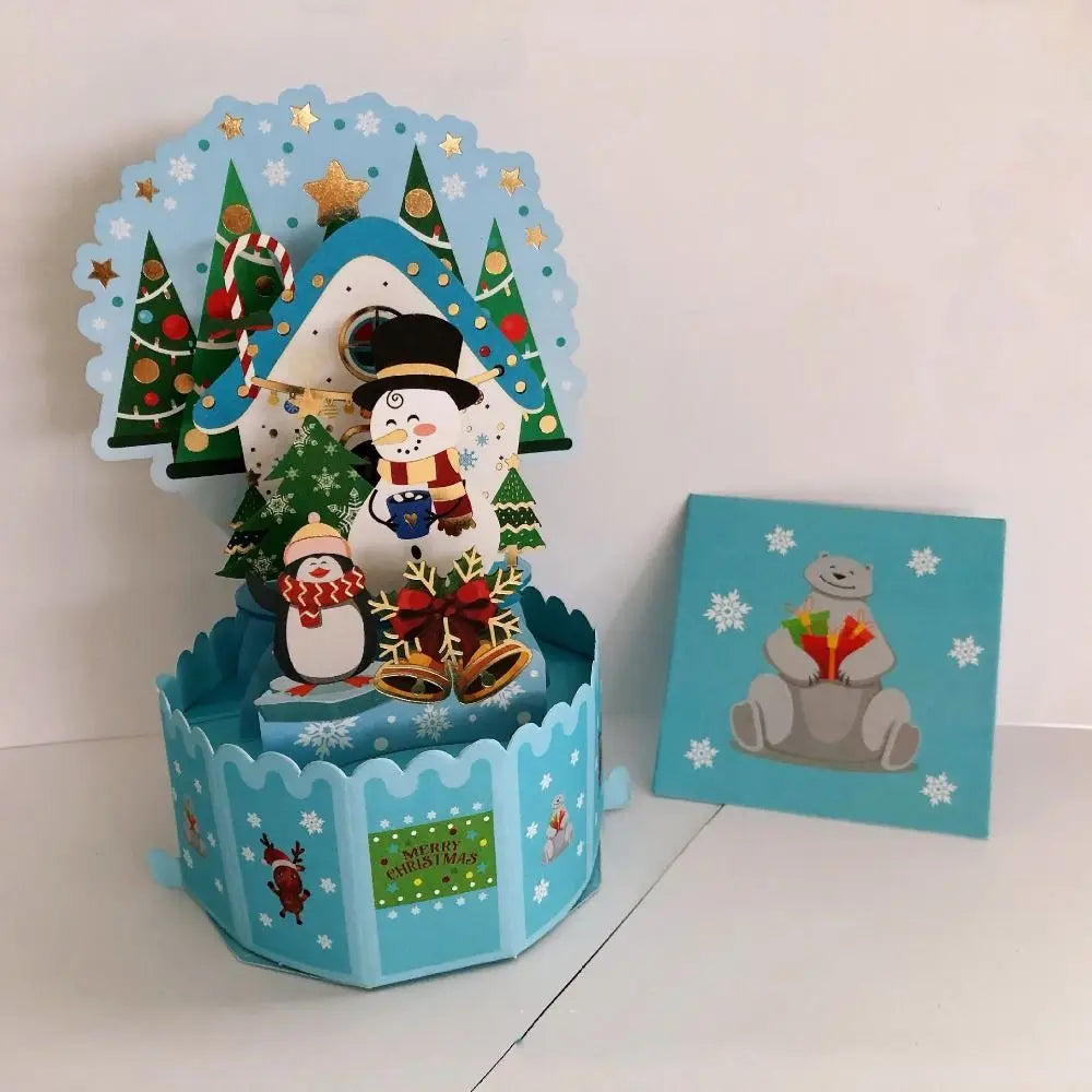 FlutterJolly Christmas Pop-Up Cards — Winter Wonderland Snowman