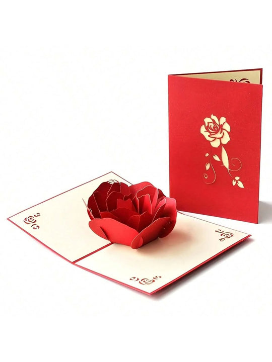 FlutterJoy: Eternal Rose Pop-Up Card