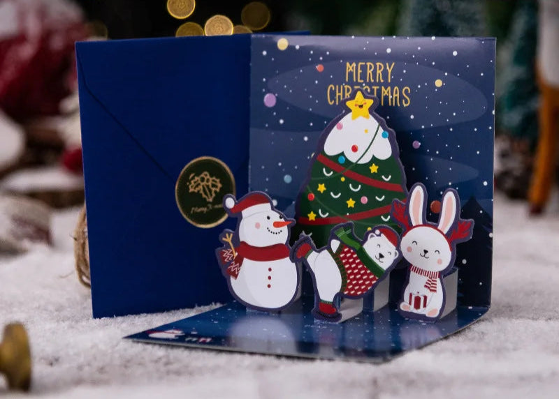 FlutterJolly: Snowman Pop-Up Cards — Jolly Bunny and Snowman