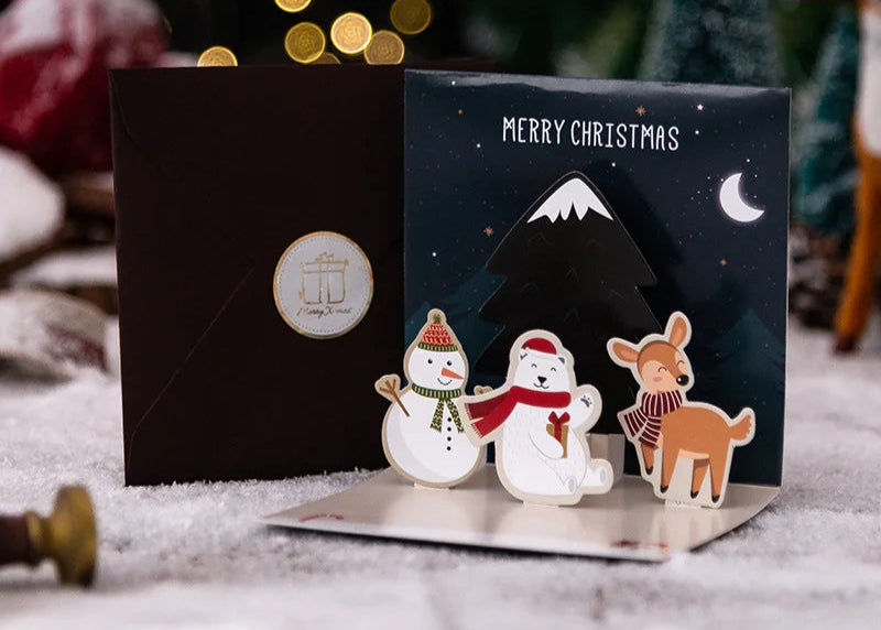 FlutterJolly: Snowman Pop-Up Cards Snowmen Friends