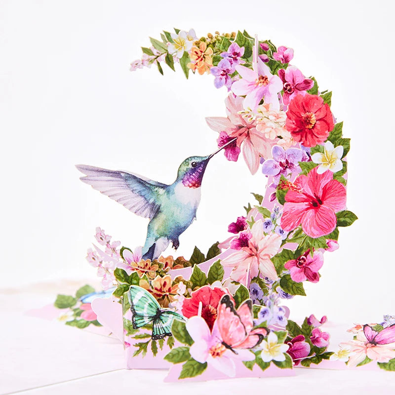 FlutterJoy: Enchanted Hummingbird Pop-Up Cards