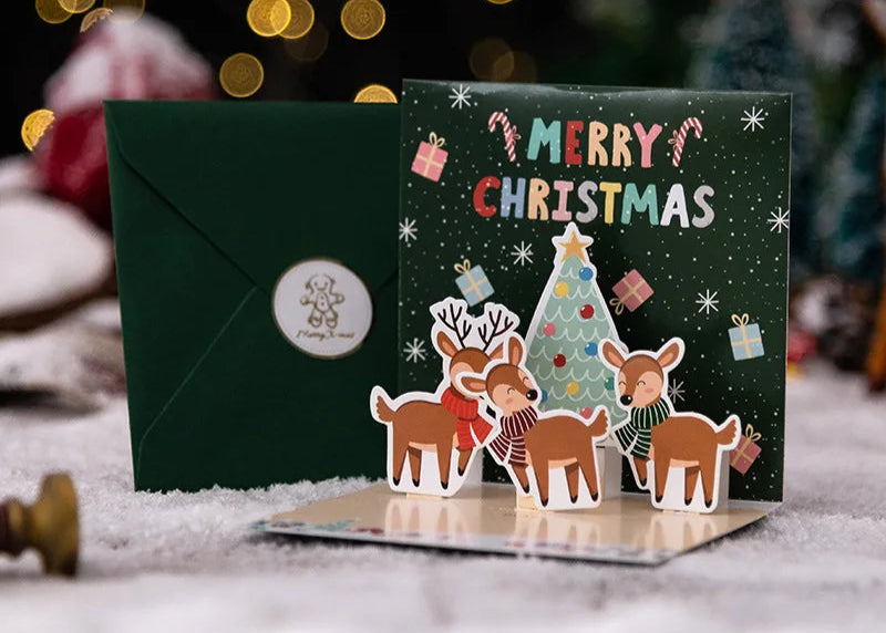 FlutterJolly: Snowman Pop-Up Cards Reindeer Magic