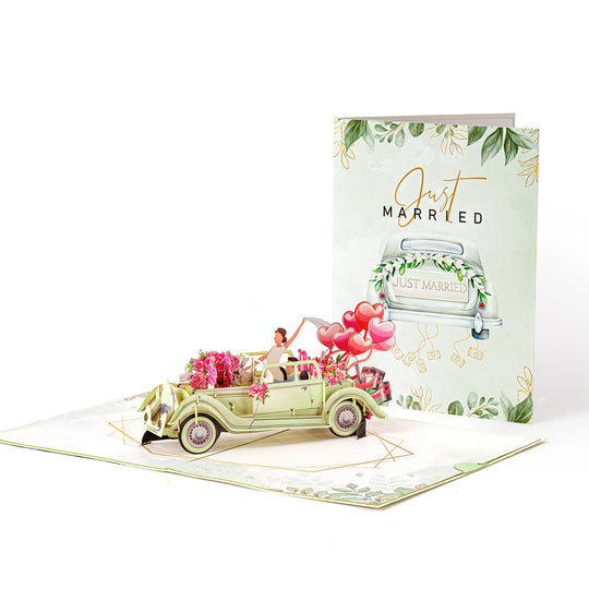 FlutterJoy: Just Married Pop-Up Cards